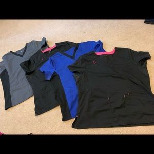 Scrub Star scrub tops, size XL